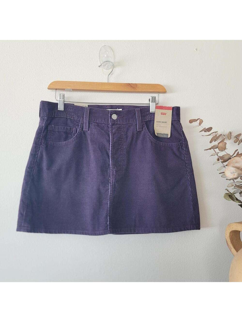 Levi’s Icon Corduroy Mini Skirt Cotton New y2k festival bts - Picture 4 of 8